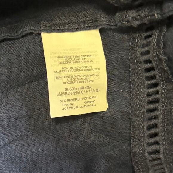 J. Crew Navy Blue Linen Cotton Blend Dress Coverup Size Small - Picture 4 of 5